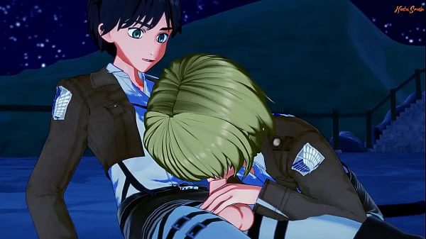 Armin Arlert and Eren Yeager take turns sucking cock before doing anal – on Titan Hentai