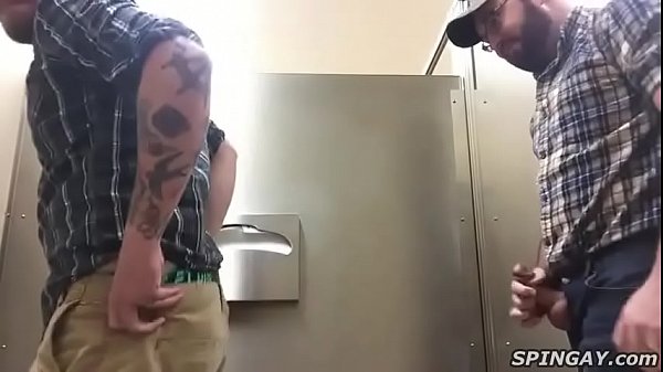 Bearded Bears Fucking Bareback in Public Restroom