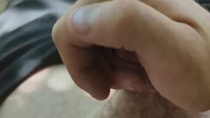 I jerk off in the middle of nature full of cum