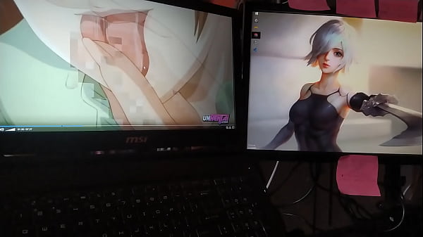 I masturbate watching hentai on 2 screens