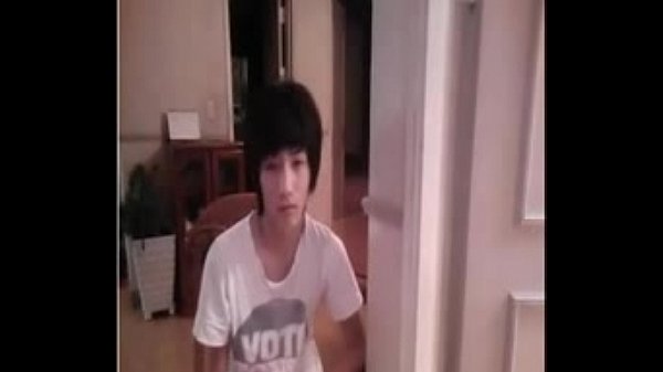 Korean Boy jacking and stripping to a playmate